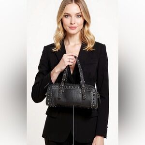 Black ✅♥️Fendi Selleria "Bassotto" model with studs rare vintage 🥰